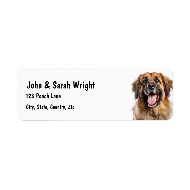 Custom  Leonburger Dog Address Label (Front)