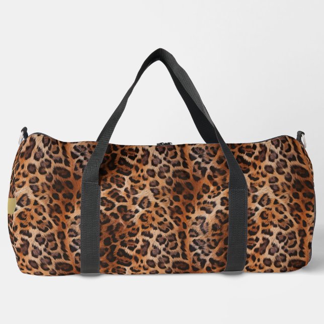 Custom Leopard Duffle Bag (Front)
