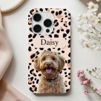 Custom Leopard Print Dog Photo with Name