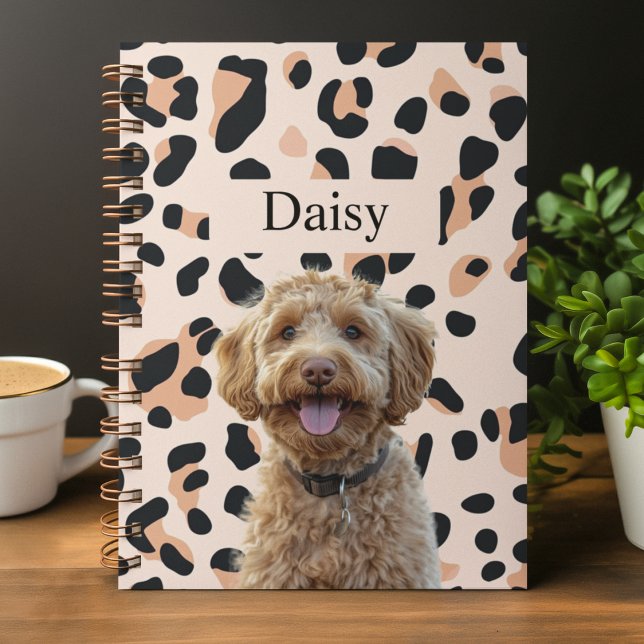 Custom Leopard Print Dog Photos  Notebook (Creator Uploaded)