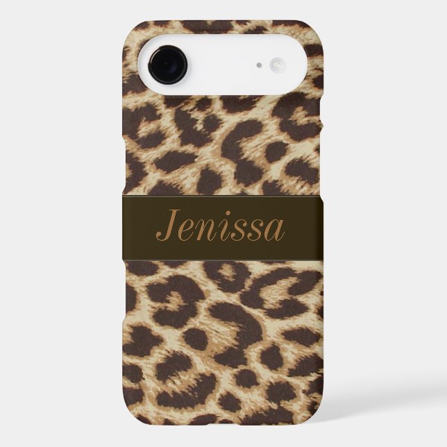 Custom Leopard Print iPhone 4/4S Case Mate Case (Back)