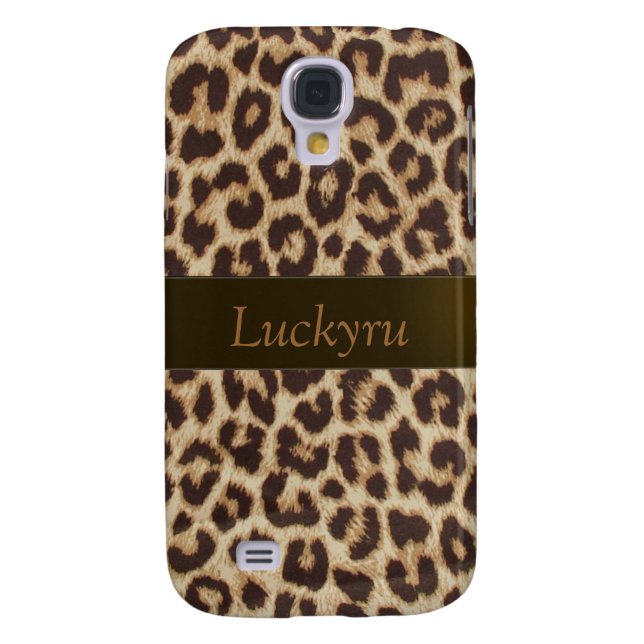 Custom Leopard Print Samsung Galaxy S4 Case (Back)