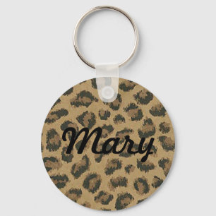Custom Leopard Skin Key Chain