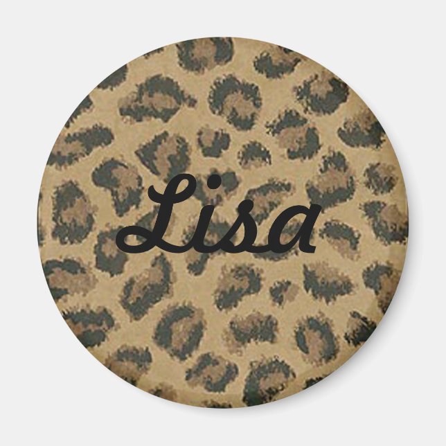 Custom Leopard Skin Magnet (Front)