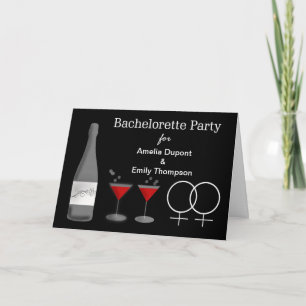 Custom Lesbian Bachelorette Party Invitation