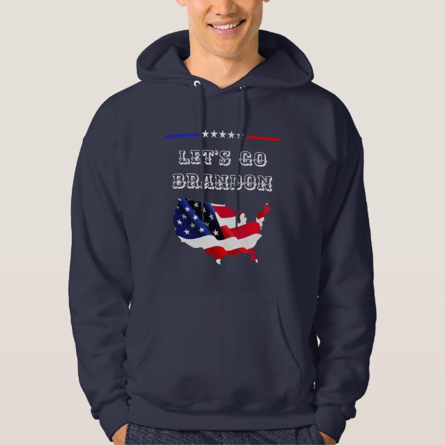 Custom LET'S GO BRANDON Funny Humour FJB Politic Hoodie (Front)