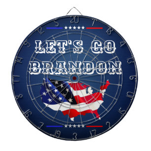 Custom LET'S GO BRANDON Trump 2024 Patriotic Flag Dartboard
