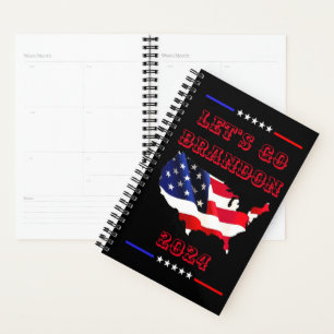 Custom LET'S GO BRANDON Trump 2024 Weekly Monthly Planner