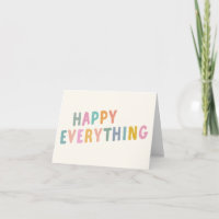Custom Letter Colorful Typography Happy Everything