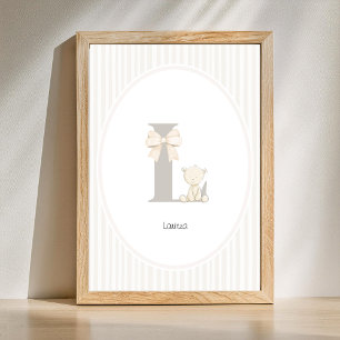 Custom Letter L Nursery Wall Art - Baby Name Print