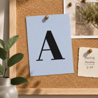 Custom Letter Postcard | Blue Initial Mailer Card