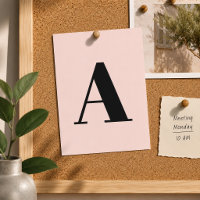 Custom Letter Postcard | Pink Initial Mailer Card