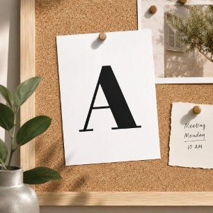 Custom Letter Postcard White Initial Mailer Card