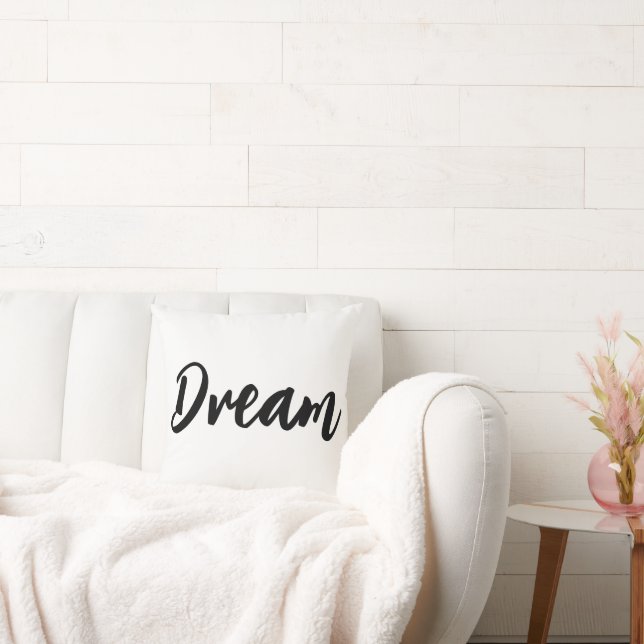 Custom Letter Print pillows, Decorative Word Dream Cushion (Couch)