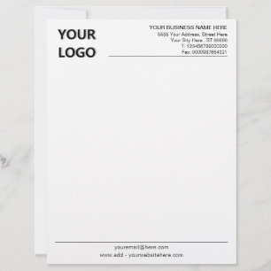 Custom Letterhead Example with Logo and QR Code