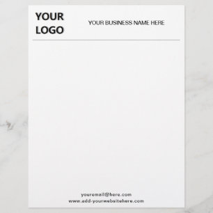 Custom Letterhead with Logo , Name E-mail Website