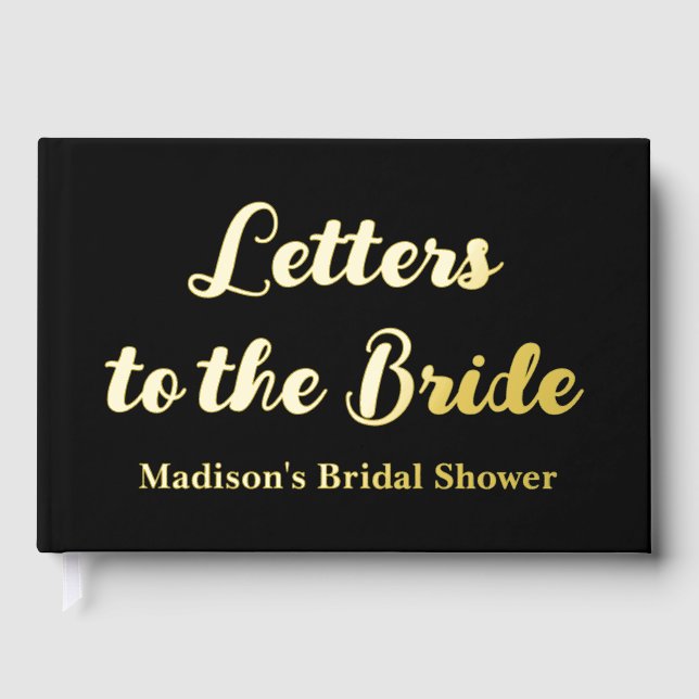 Custom Letters to the Bride Hen Do Bridal Shower Guest Book (Front)