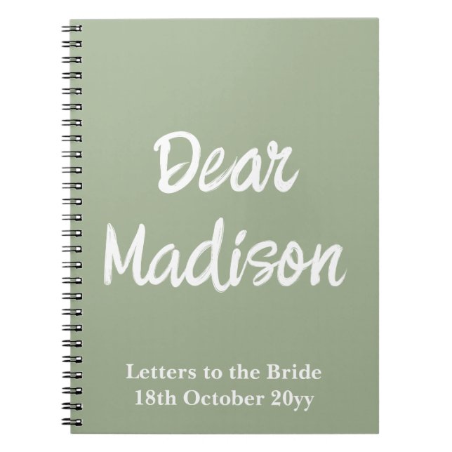 Custom Letters to the Bride Hen Do Bridal Shower Notebook (Front)