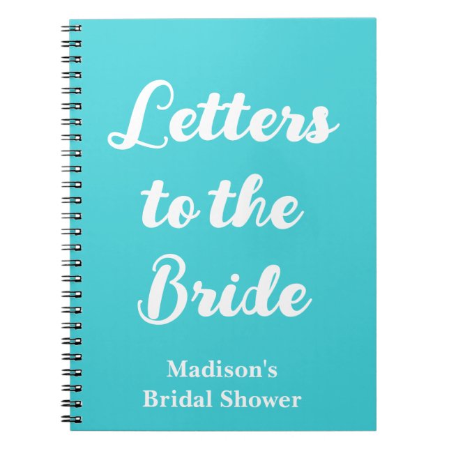 Custom Letters to the Bride Hen Do Bridal Shower Notebook (Front)