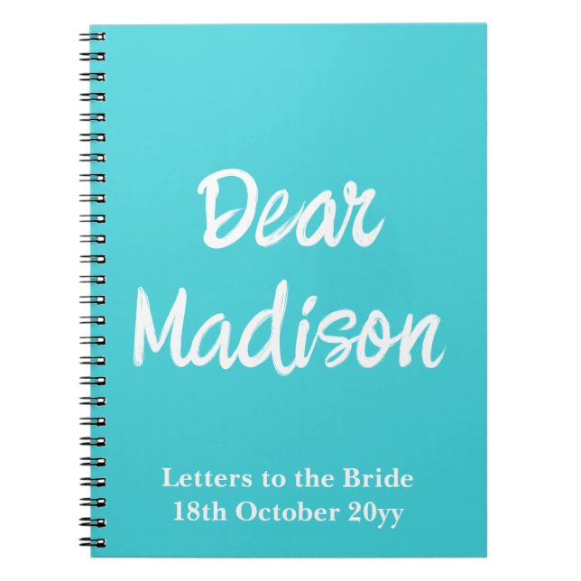 Custom Letters to the Bride Hen Do Bridal Shower Notebook (Front)
