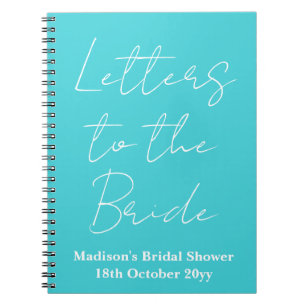 Custom Letters to the Bride Hen Do Bridal Shower Notebook