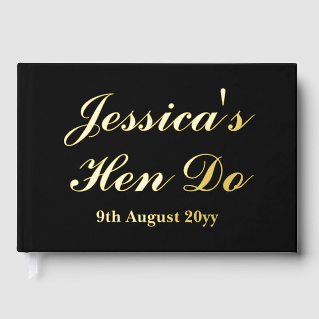 Custom Letters to the Bride Hen Do Trip Weekend Guest Book (Front)