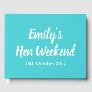 Custom Letters to the Bride Hen Do Weekend Trip Guest Book