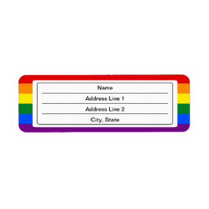 Custom LGBT flag Address Labels