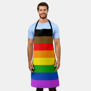 Custom LGBTQ Pride People of Colour Inclusive Flag Apron