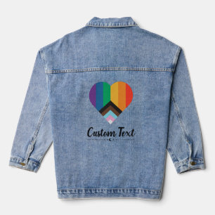 Custom LGBTQ Rainbow Pride Love Magical Keepsake Denim Jacket