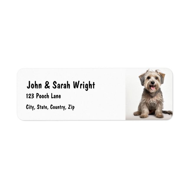 Custom  Lhasa Apso  Dog Address Label (Front)
