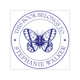 Custom Library Book Stamp - Ex Libris - Bookplate