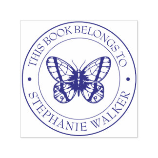 Custom Library Book Stamp - Ex Libris - Bookplate