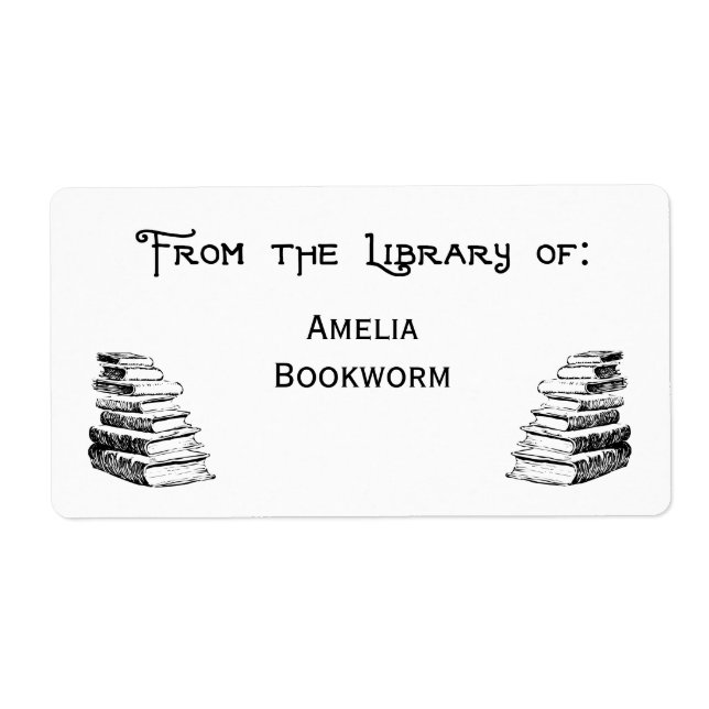 Custom "Library Of" Vintage Art Labels (Front)