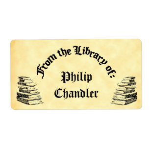 Custom "Library Of" Vintage Book Art Labels
