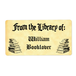 Custom "Library Of" Vintage Bookplate Labels