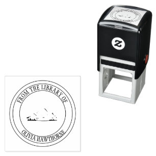 Custom Library This Book Belongs To Bookplate Book Self-inking Stamp