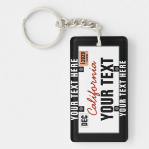 Custom License Plate Funny Key Ring