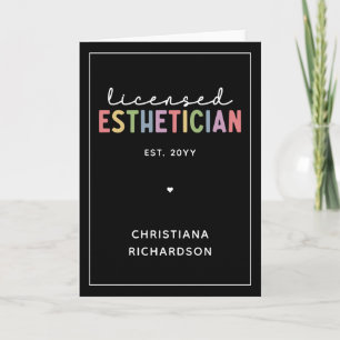 Custom Licensed Aesthetician Cosmetologist  Card