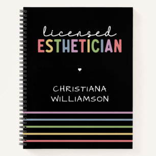 Custom Licensed Aesthetician Cosmetologist Notebook