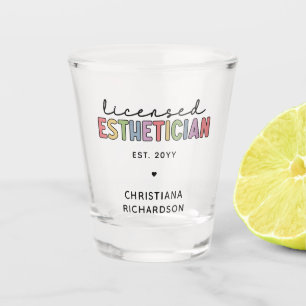 Custom Licensed Aesthetician Cosmetologist Shot Glass