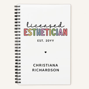 Custom Licensed Esthetician Cosmetologist Notebook