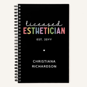 Custom Licensed Esthetician Cosmetologist Notebook