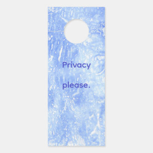 Custom Light Blue Abstract Door Hangers