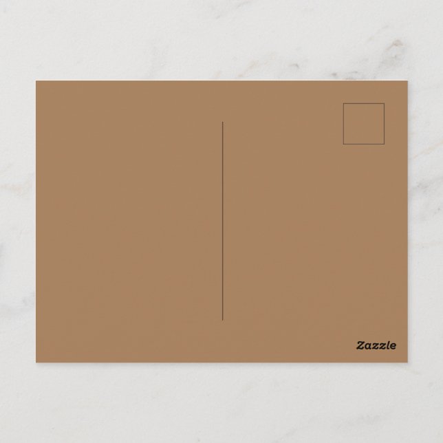 Custom Light Brown Picture-Perfect Standard  Postcard (Back)