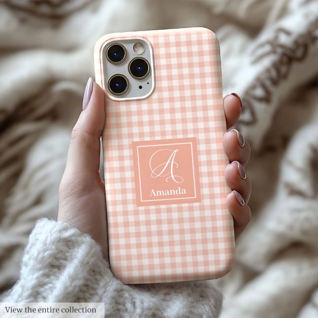 Custom Light Coral iPhone Case Elegant Phone Cover (Custom Coral Grey iPhone Case Elegant Phone Cover)