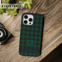 Custom Light Dark Black Green Chequered Pattern
