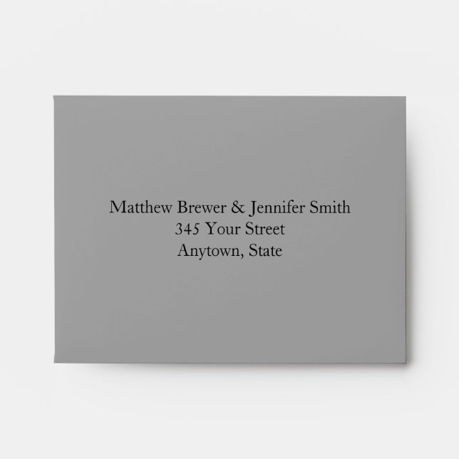 Custom Light & Dark Grey Envelope with Address (Front)