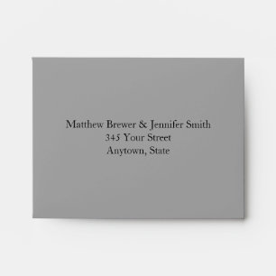 Custom Light & Dark Grey Envelope with Address