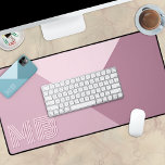 Custom Light Mauve Taupe Dusty Rose Blush Pink Desk Mat<br><div class="desc">Contemporary mauve taupe and dusty rose blush pink coloured monogram home office desk keyboard pad. With room to customise with name,  monogram or initials of your choice. Beautiful,  modern,  and cool keyboard desk pad for the trend-savvy and art-loving hip trendsetter,  vintage retro look style motif lover.</div>